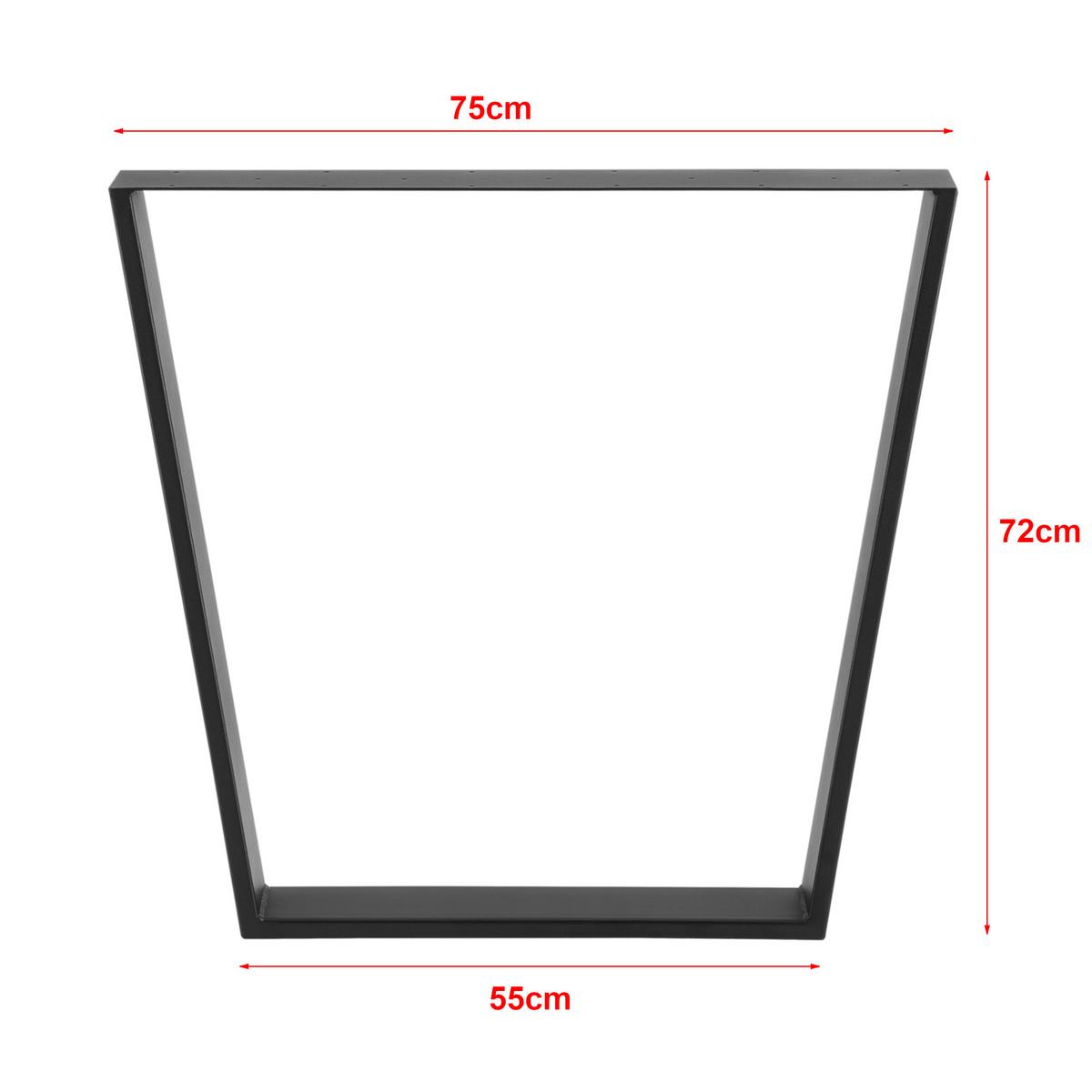 TISCHGESTELL-SET 2 TLG. Lalling - Schwarz, Metall (75/72/8cm) - [en.casa]