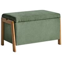 SITZBANK Grün Edland - Braun/Grün, Textil (75/44/43cm) - Beliani
