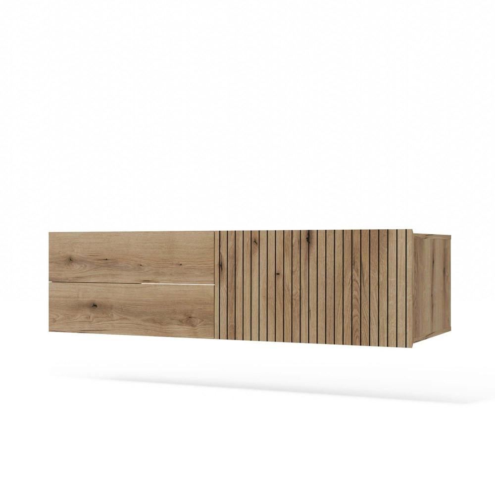 WASCHBECKENUNTERSCHRANK eiche 140/37,5/53 - Eichefarben, Holzwerkstoff (140/38/53cm) - RAUMHIRSCH FURNITURE