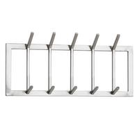 WANDGARDEROBE Metall Silber Modern mit 10 Haken - Silberfarben, Metall (65/30/10cm) - KADIMA DESIGN