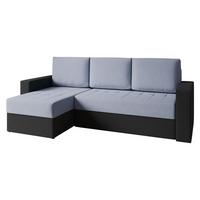 ECKSOFA Calabrini - Schwarz/Grau, Holz/Kunststoff (233/140cm) - MIRJAN24