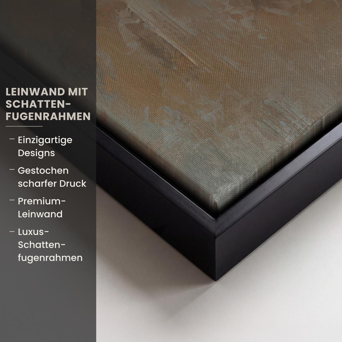 LEINWAND Bilder mit Rahmen - Abstrakt - Kreuz - Hand - Christentum - 40x60 - Hellbraun, Textil (40/60cm) - MuchoWow
