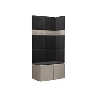 GARDEROBEN-SET Orion I - Kaschmir/Anthrazit, Holzwerkstoff/Kunststoff (84/186/46cm) - MIRJAN24