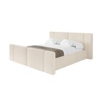 POLSTERBETT mit Bettkasten, Fußteil und Lattenrost, Bett mit Matratze H3/H4 - RIVO-Z 180x200 Beige - Creme, Holzwerkstoff/Textil (180/200cm) - ALTDECOR