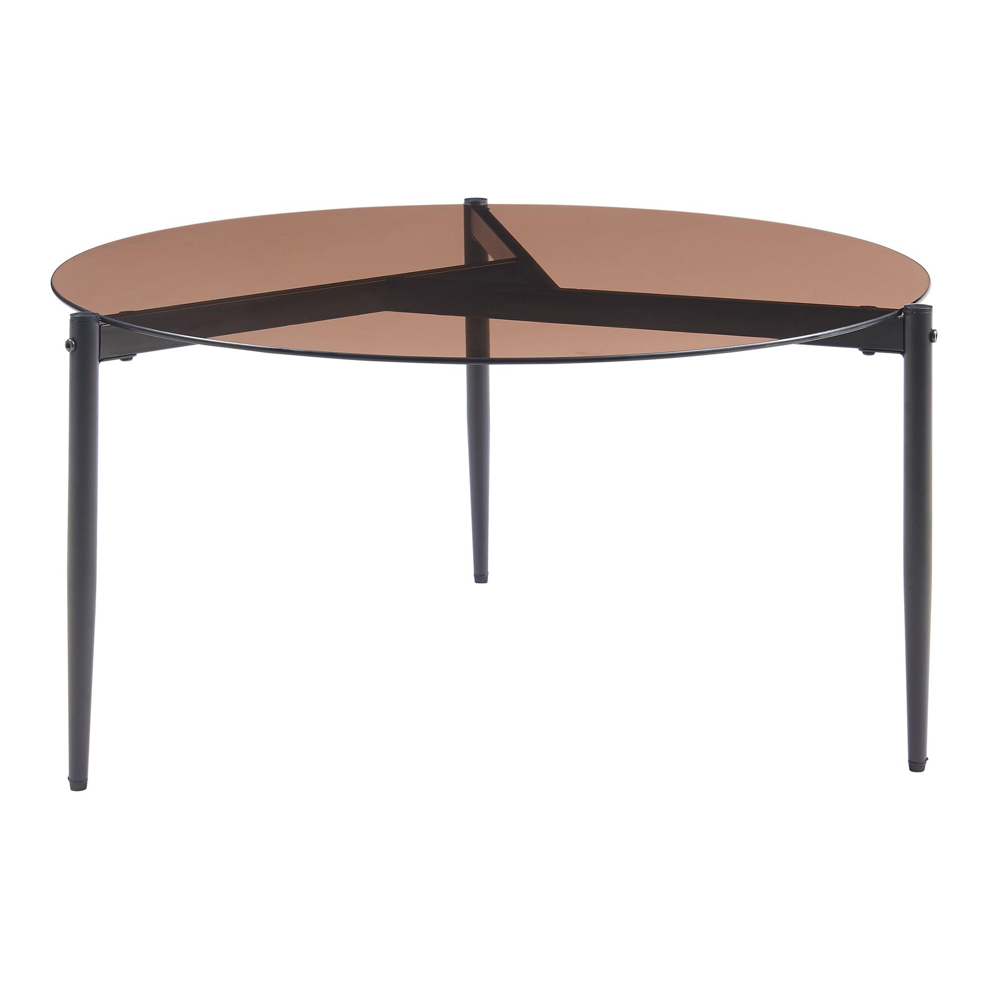 COUCHTISCH Ulökantaa 80/40 cm - Braun, Glas/Metall (40/40/80cm) - [en.casa]