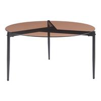COUCHTISCH Ulökantaa 80/40 cm - Braun, Glas/Metall (40/40/80cm) - [en.casa]