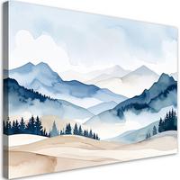 LEINWANDBILD Landschaften 45x30cm - Blau, Textil (45/30cm) - Feeby