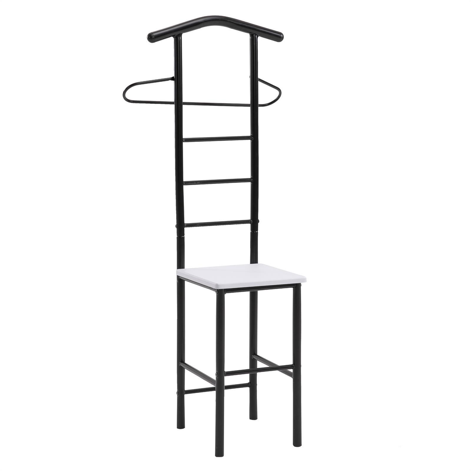 HERRENDIENER JIVO schwarz/weiß - Schwarz/Weiß, Metall (53/121/47cm) - CARO-Möbel