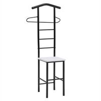 HERRENDIENER JIVO schwarz/weiß - Schwarz/Weiß, Metall (53/121/47cm) - CARO-Möbel