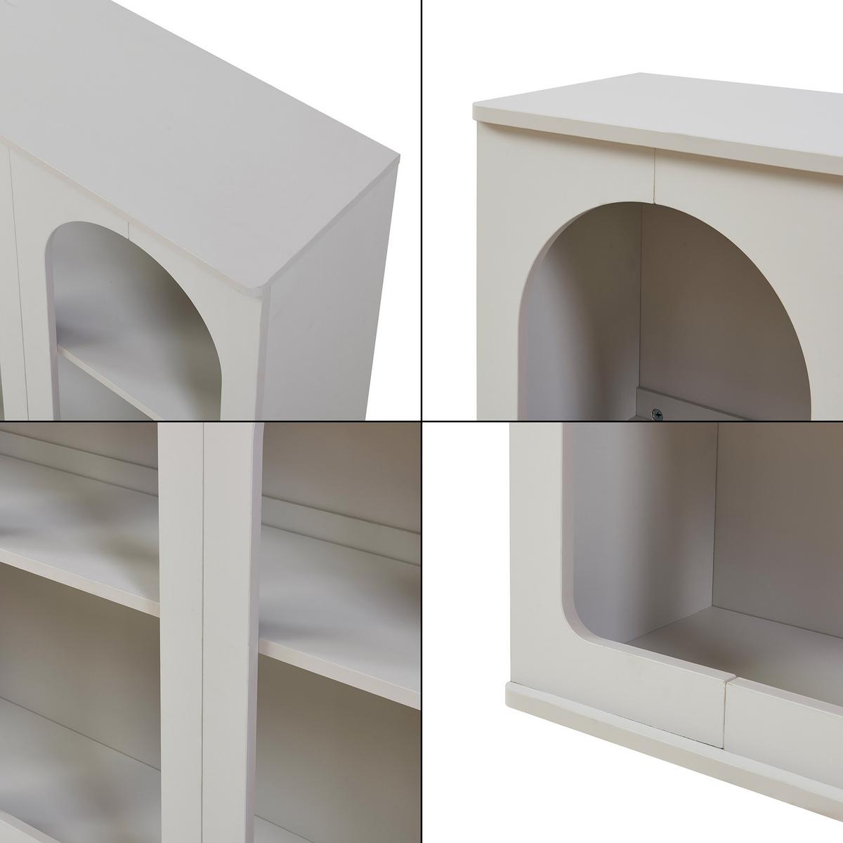 SIDEBOARD Trorhun - Grau, Holzwerkstoff (30/80/120cm) - [en.casa]