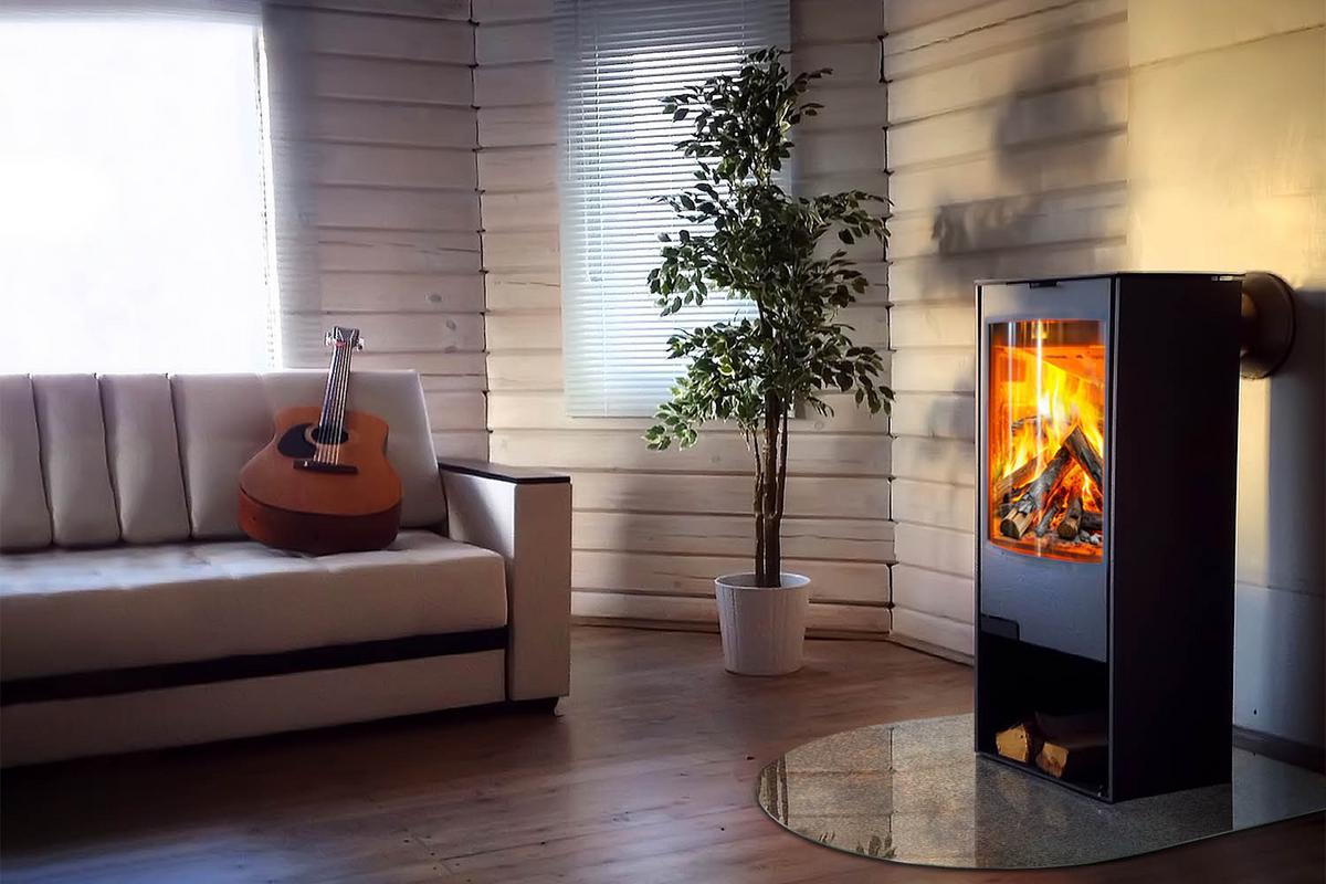 GLASPLATTE für Kamin 100x100 cm - Braun, Glas (100/100/0.4cm) - TULUP