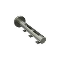 TRÄGER FÜR GARDINENSTANGEN INNENLAUF 20 mm Ø, Siteno Langloch 1 bis 3-läufig, Edelstahl-Optik - Edelstahlfarben, Metall (13/4/4cm) - INTERDECO