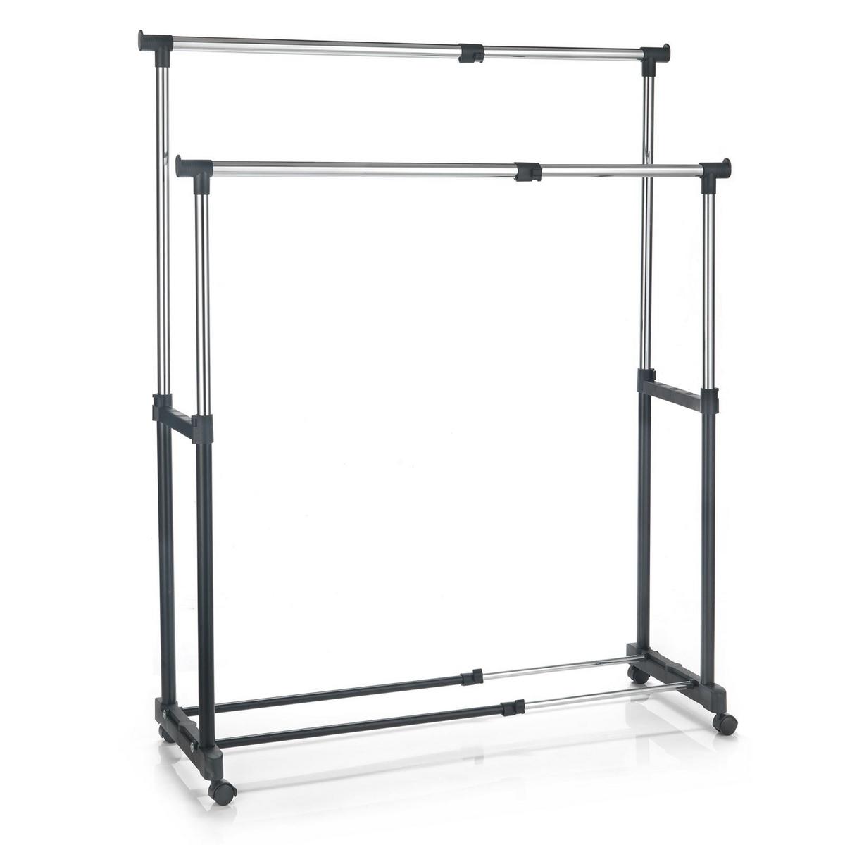 GARDEROBENWAGEN CASA schwarz - Schwarz, Metall (82/89/43cm) - CARO-Möbel