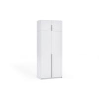DREHTÜRENSCHRANK AMARA 100/250/58cm 2-türig Weiß - Weiß, Holzwerkstoff (100/250/58cm) - MASSENO
