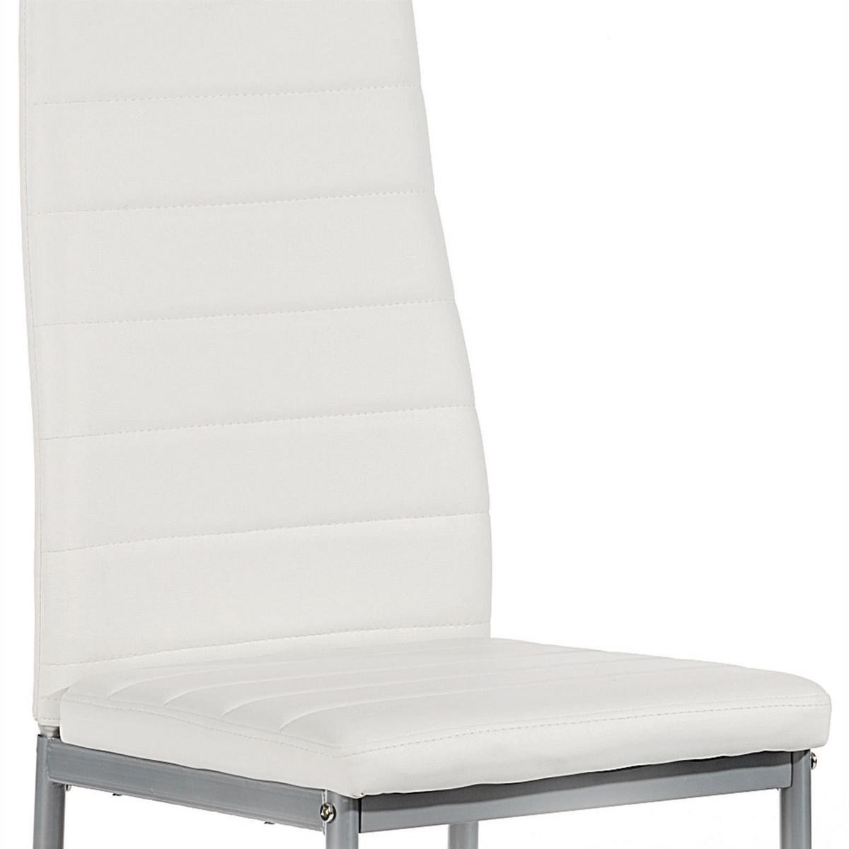 ESSZIMMERSTUHL NATHALIE 4er-Set weiß - Weiß, Textil/Metall (43/100/50cm) - IDIMEX