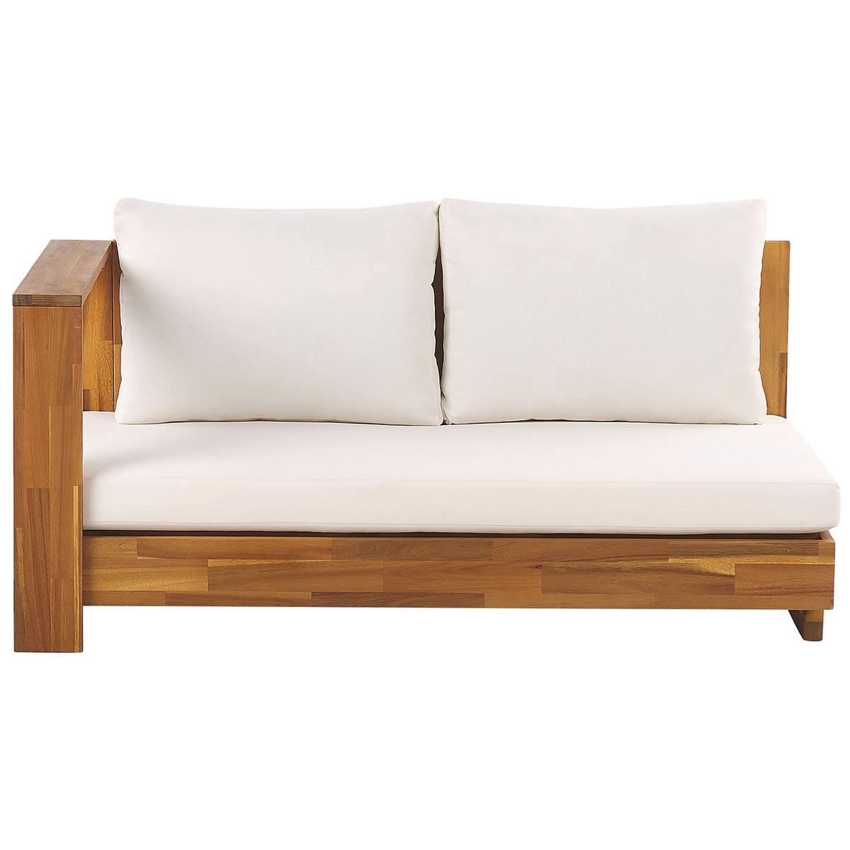 LOUNGE-SET 5-Sitzer hellbraun linksseitig Marettimo - Hellbraun, Holz - Beliani