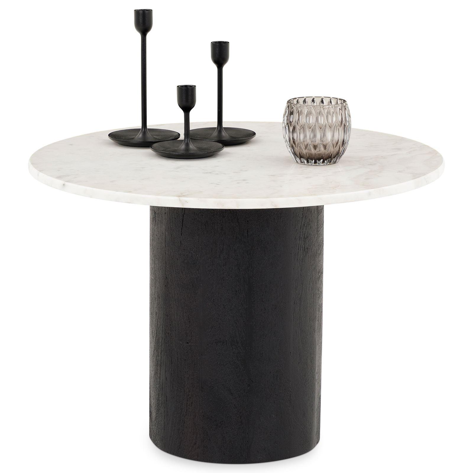 COUCHTISCH YAMUNA weiß/schwarz - Schwarz/Weiß, Holz/Naturmaterialen (60/60/42cm) - IDIMEX