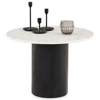 COUCHTISCH YAMUNA weiß/schwarz - Schwarz/Weiß, Holz/Naturmaterialen (60/60/42cm) - IDIMEX