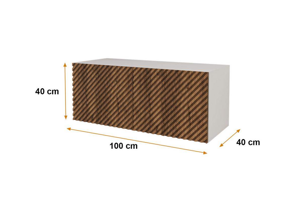 LOWBOARD ZENO-W 100x40x40 cm - Weiß / Schwarz - Schwarz, Holzwerkstoff (100/40/40cm) - ALTDECOR