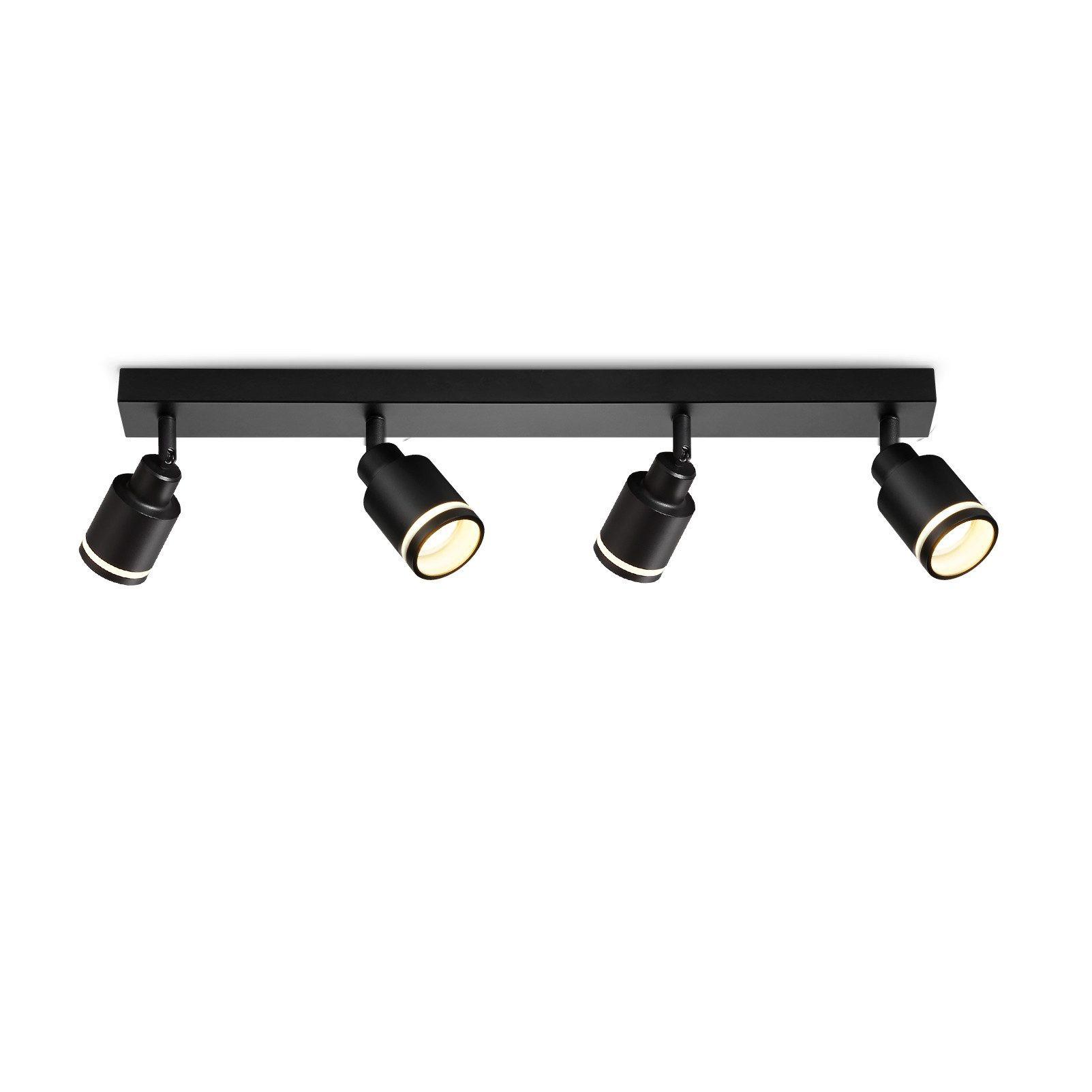 STRAHLER Elegant 4-flammig 55/5/15.7 cm - Schwarz, Metall (55/5/15.7cm) - ZMH