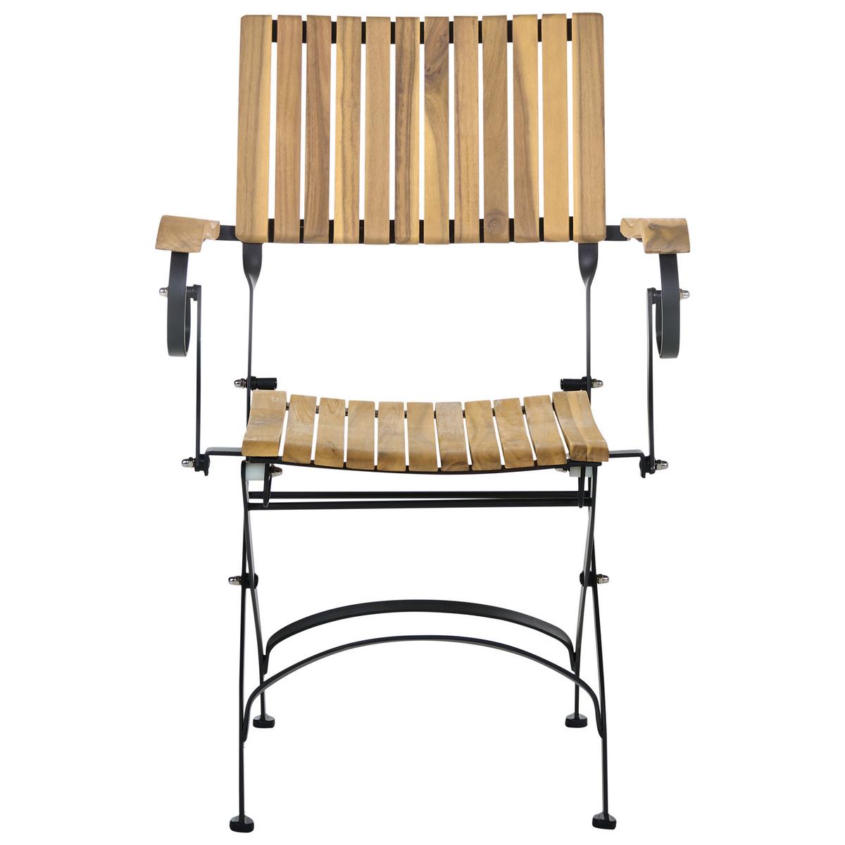 GARTENSTUHL 2er-Set Akazienholz Hellbraun Lascari - Hellbraun, Holz (45/89/42cm) - Beliani