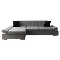 ECKSOFA Montana, Seite: Links - Alufarben/Schwarz, Holz/Textil (278/161cm) - MIRJAN24