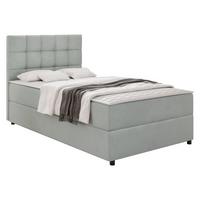 BOXBETT Lind - H3 - Hellgrau/Schwarz, Holz/Holzwerkstoff (90/200cm) - MIRJAN24