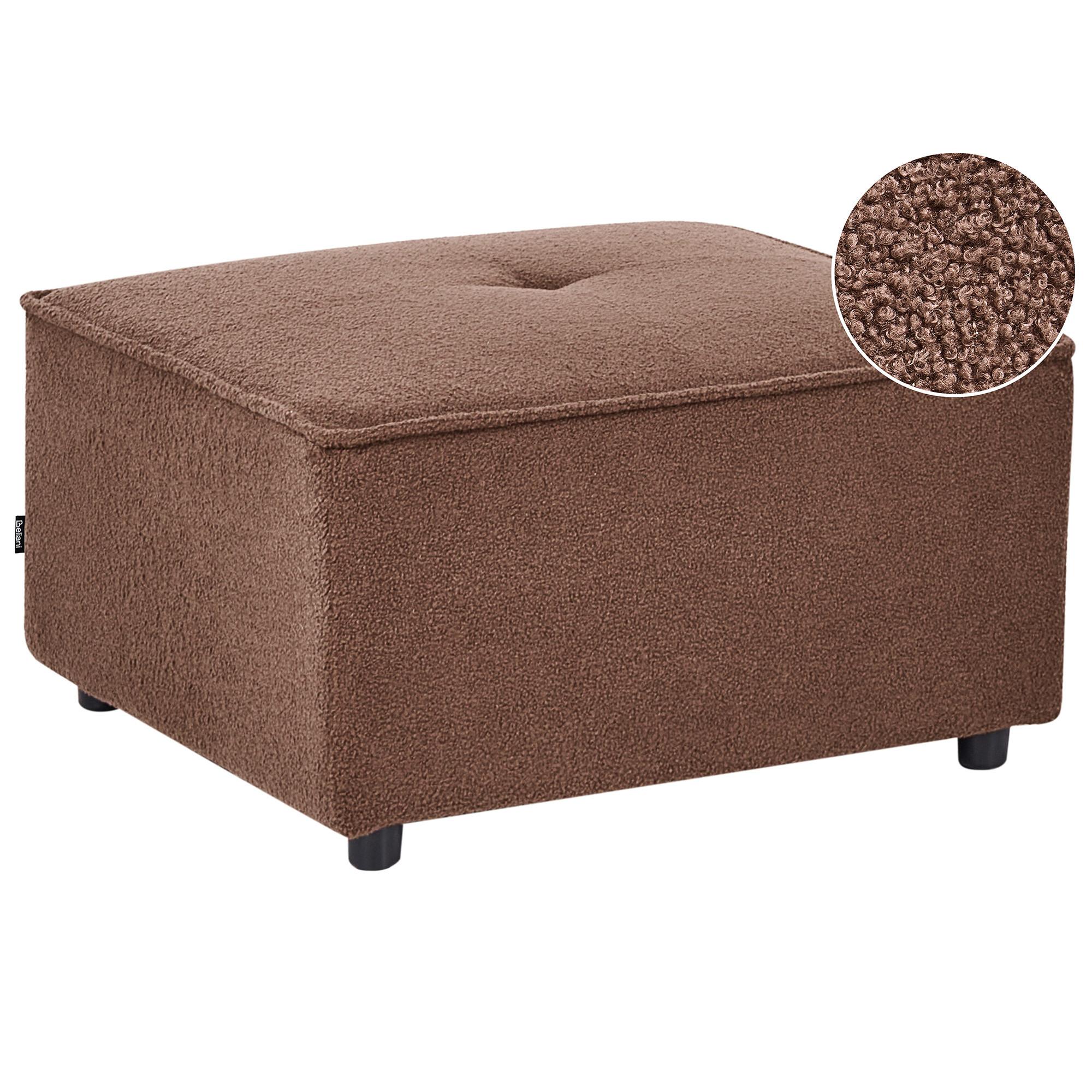 OTTOMANE Bouclé Braun Axebo - Braun, Textil (70/42/70cm) - Beliani
