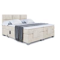 BOXSPRINGBETT elektrisch verstellbar mit 2 Matratzen H4/Taschenfederung PROT EL 180 x 200 Creme - Creme, Holzwerkstoff (187/200cm) - ALTDECOR