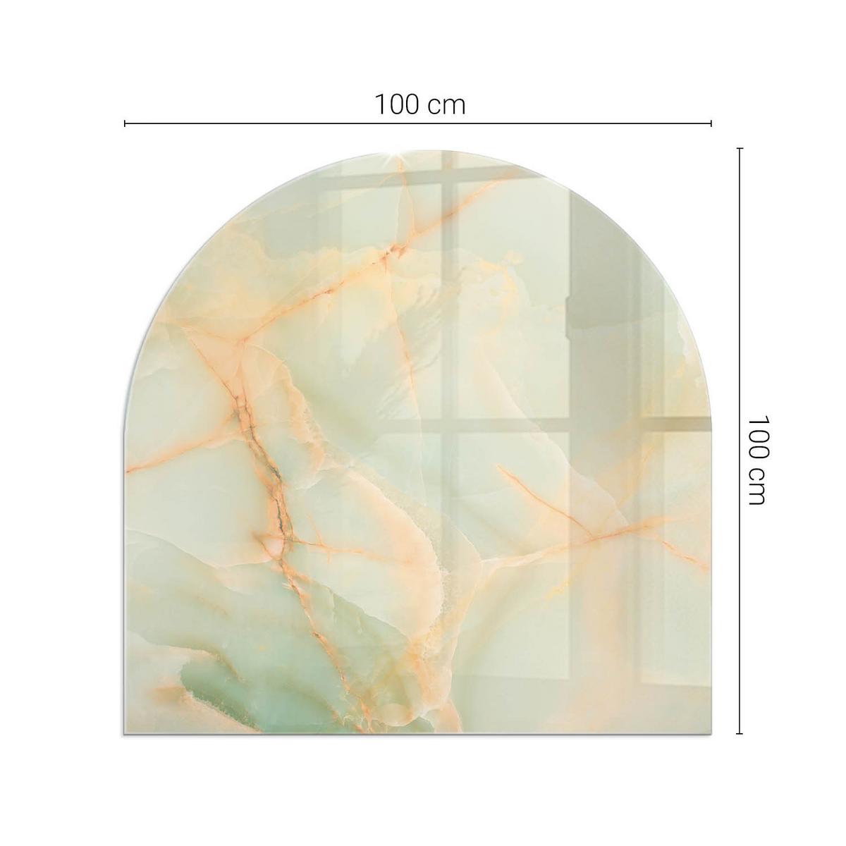 GLASPLATTE für Kamin 100x100 cm - Türkis, Glas (100/100/0.4cm) - TULUP