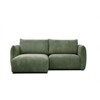 ECKSOFA TAUER 3-Sitzer, olivgrün - Schwarz/Olivgrün, Holzwerkstoff/Kunststoff (173/206cm) - Wozimo