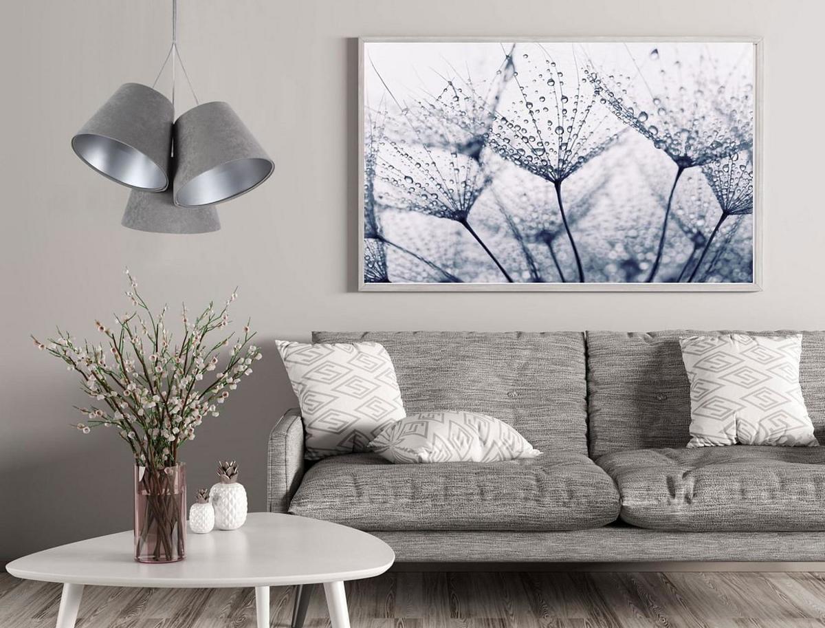 HÄNGELEUCHTE Grau 26/19 cm - Silberfarben, Kunststoff (26/0.8/19cm) - ONZENO