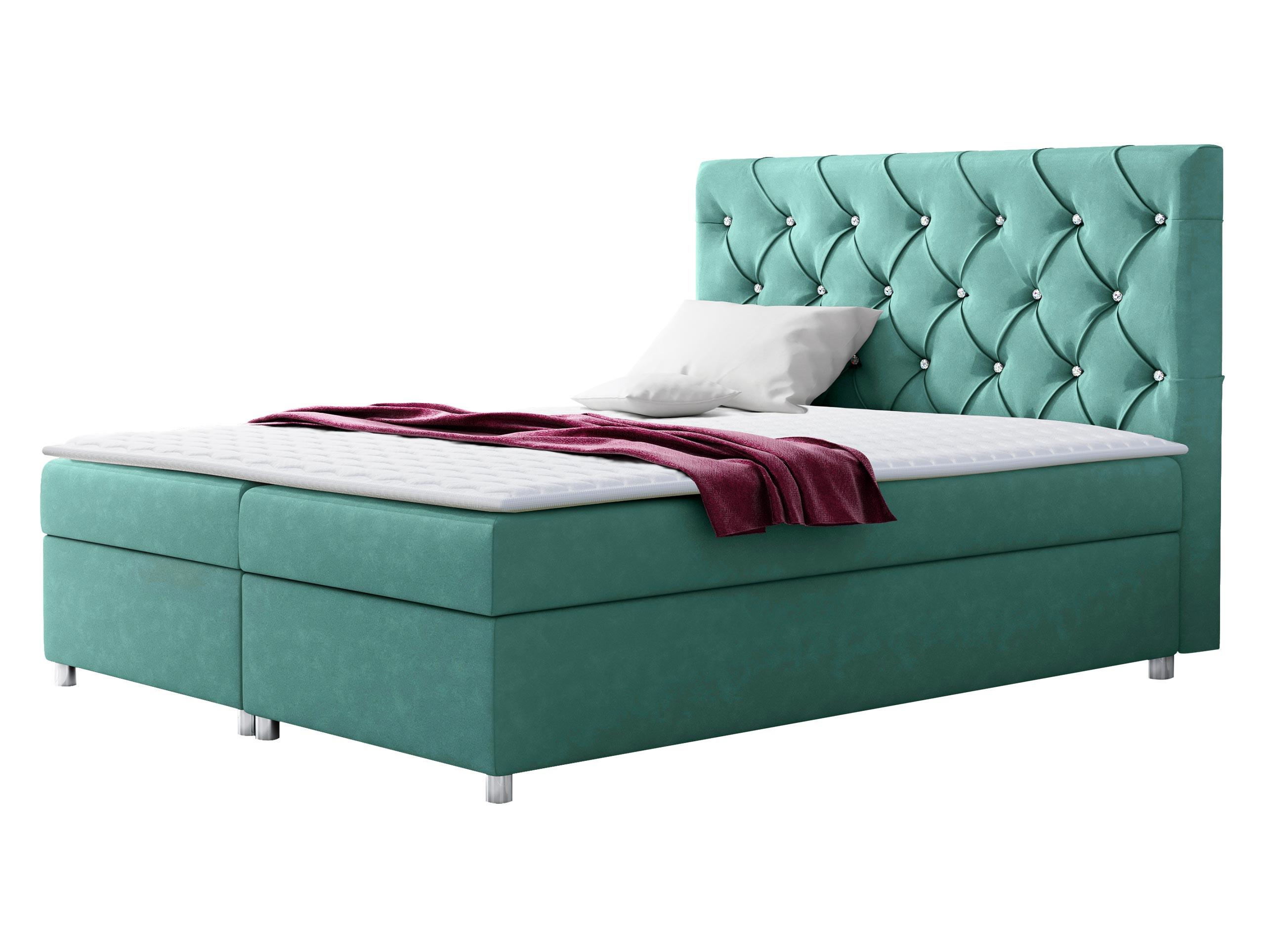 BOXBETT Roma - H3 - Türkis, Holz (180/200cm) - MIRJAN24