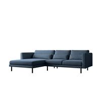 ECKSOFA Agada In Verita - Dunkelblau, Holzwerkstoff/Textil (281/174cm) - Fun Möbel