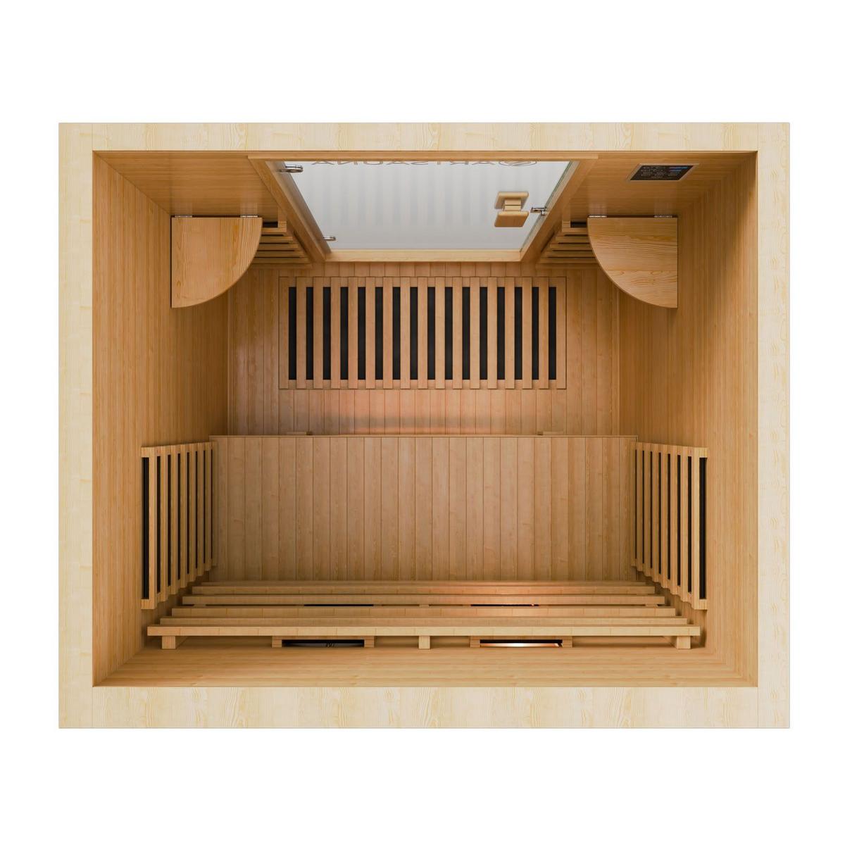 INFRAROTKABINE Oslo mit Triplex-Heizsystem & Hemlockholz - Naturfarben, Holz (120/190/100cm) - Artsauna