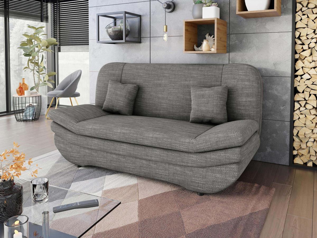 SCHLAFSOFA Weronika - Schwarz/Grau, Holz/Kunststoff (200/95/90cm) - MIRJAN24