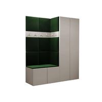 GARDEROBEN-SET Orion III - Kaschmir/Grün, Holzwerkstoff/Kunststoff (158/186/46cm) - MIRJAN24