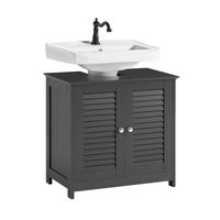 WASCHBECKENUNTERSCHRANK Grau - Grau, Holzwerkstoff (60/58/35cm) - SoBuy