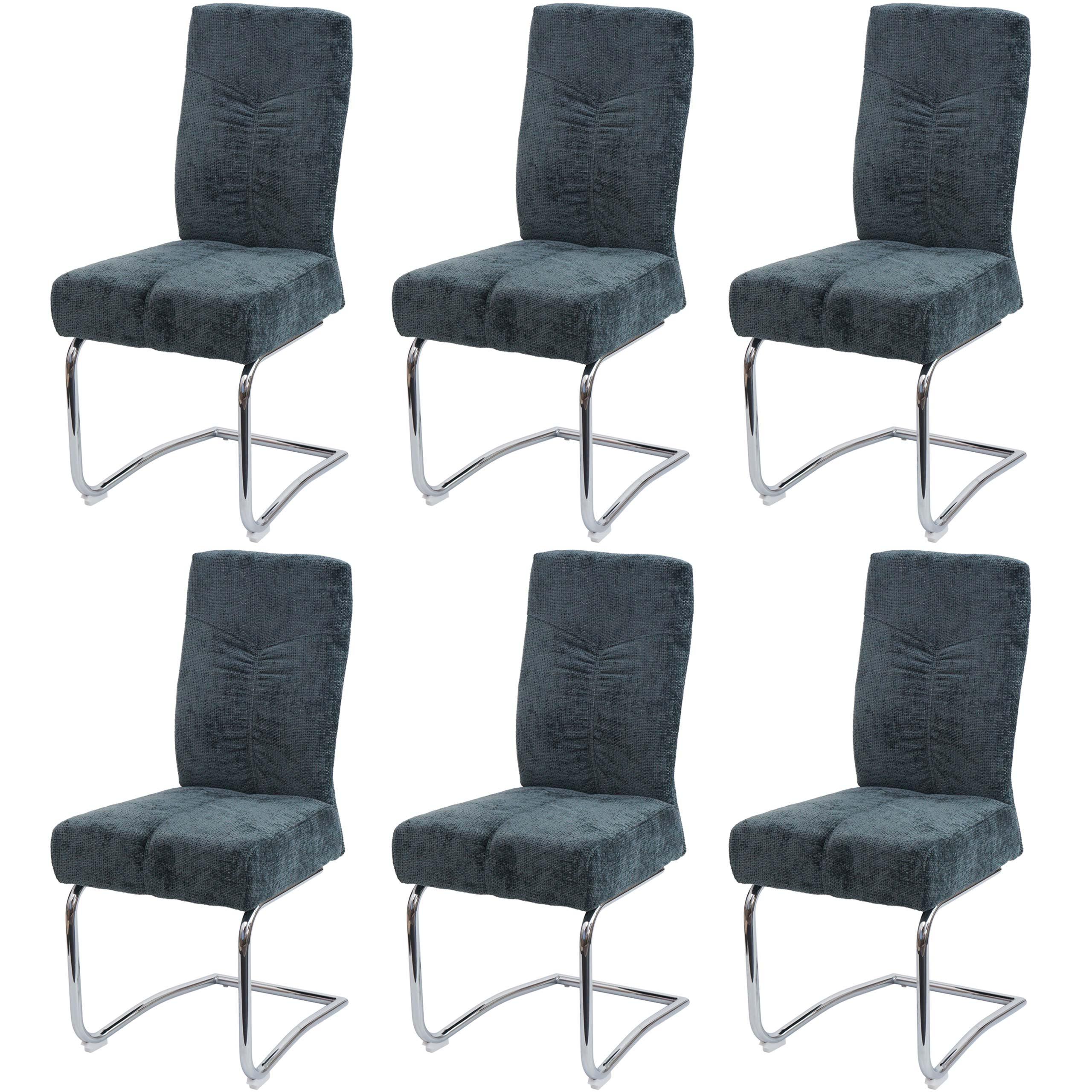 ESSZIMMERSTUHL Blau 6er-Set - Blau/Petrol, Textil (46/105/60cm) - MCW