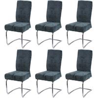ESSZIMMERSTUHL Blau 6er-Set - Blau/Petrol, Textil (46/105/60cm) - MCW