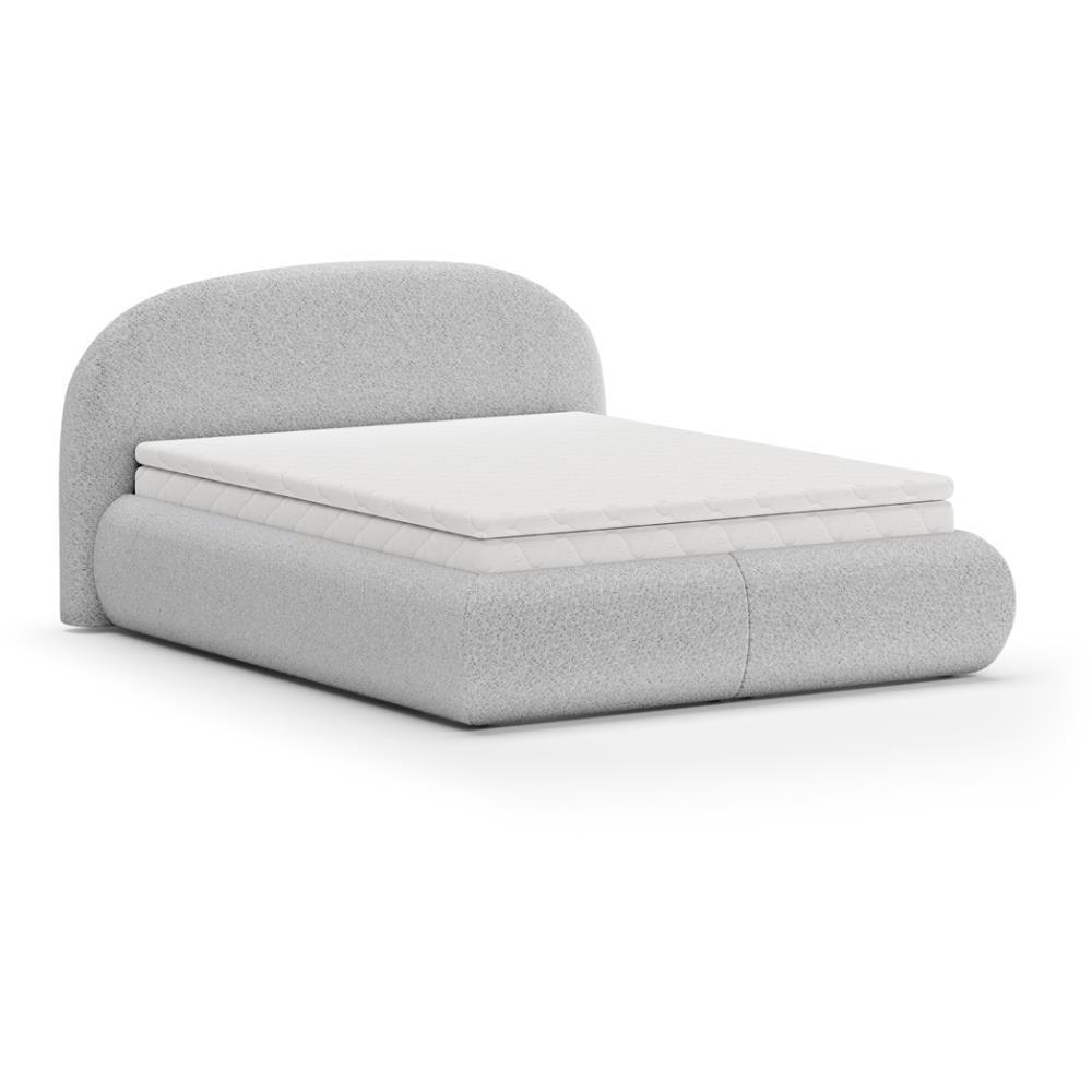 POLSTERBETT Motti mit Matratze und Topper, 140x200 cm, Hellgrau - Hellgrau, Textil (140/200cm) - Beautysofa