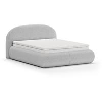 POLSTERBETT Motti mit Matratze und Topper, 140x200 cm, Hellgrau - Hellgrau, Textil (140/200cm) - Beautysofa