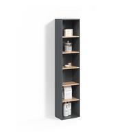 BADSCHRANK Paolina Anthrazit/Goldkraft Eiche 40.2 x 188.6 cm - Honigeiche/Anthrazit, Holzwerkstoff (40.2/188.6/27.3cm) - Livinity®