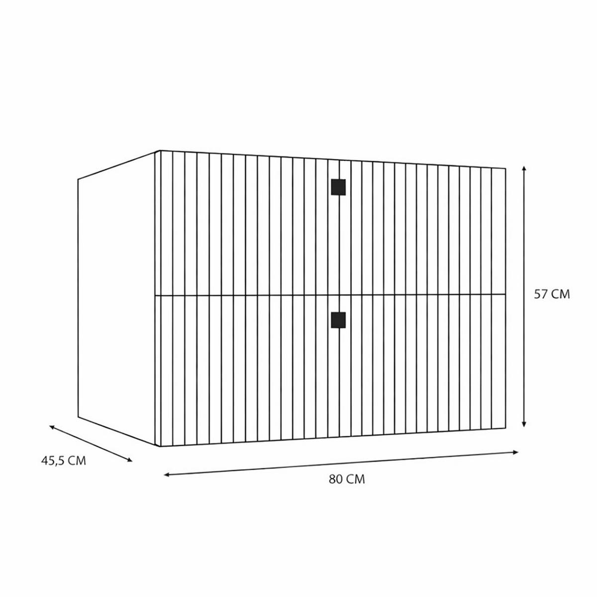 WASCHBECKENUNTERSCHRANK Kaschmir 80/57/46 - Kaschmir, Holzwerkstoff (80/57/46cm) - RAUMHIRSCH FURNITURE