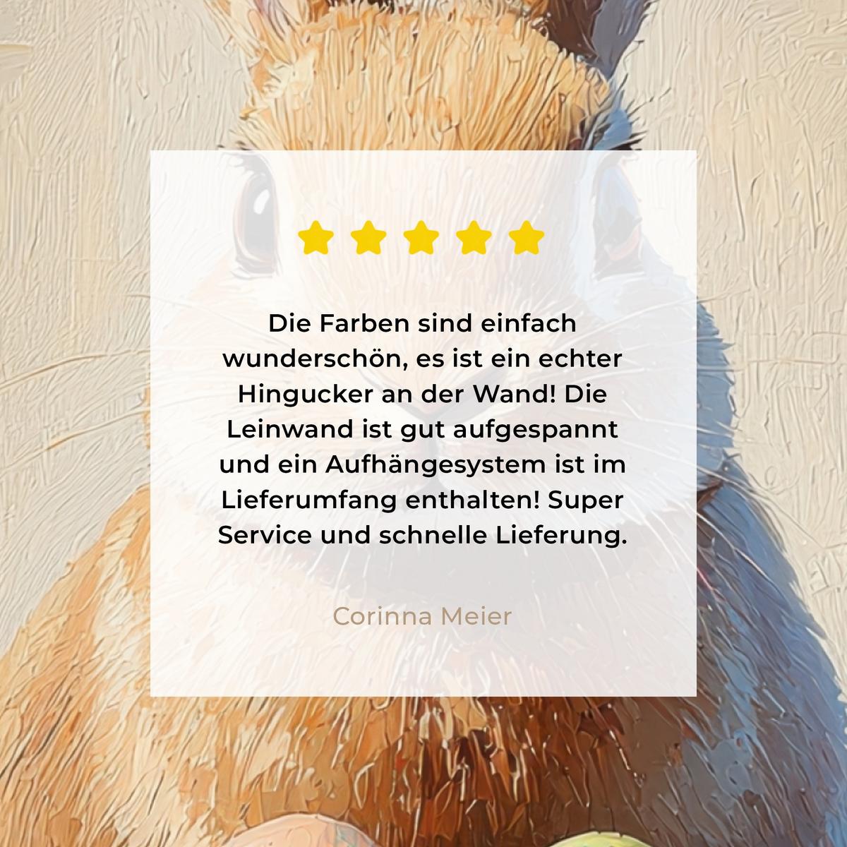 LEINWANDBILD Osterhase - Pastell - Eier Deko Wohnzimmer 20x20 cm - Beige, Textil (20/20cm) - MuchoWow