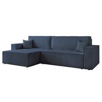 ECKSOFA Adara Max Mit Schlaffunktion - Blau, Holzwerkstoff/Textil (276/145cm) - Fun Möbel