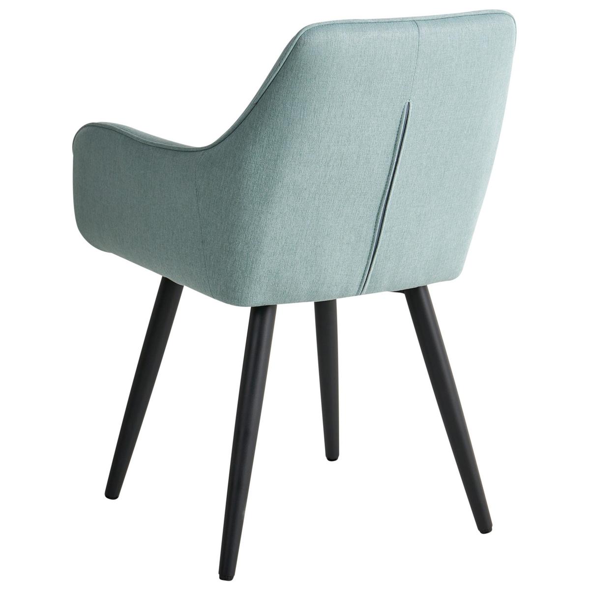 ESSZIMMERSTUHL 2er-Set Kunstleinen Hellblau Tirano - Hellblau, Textil (56/83/64cm) - Beliani