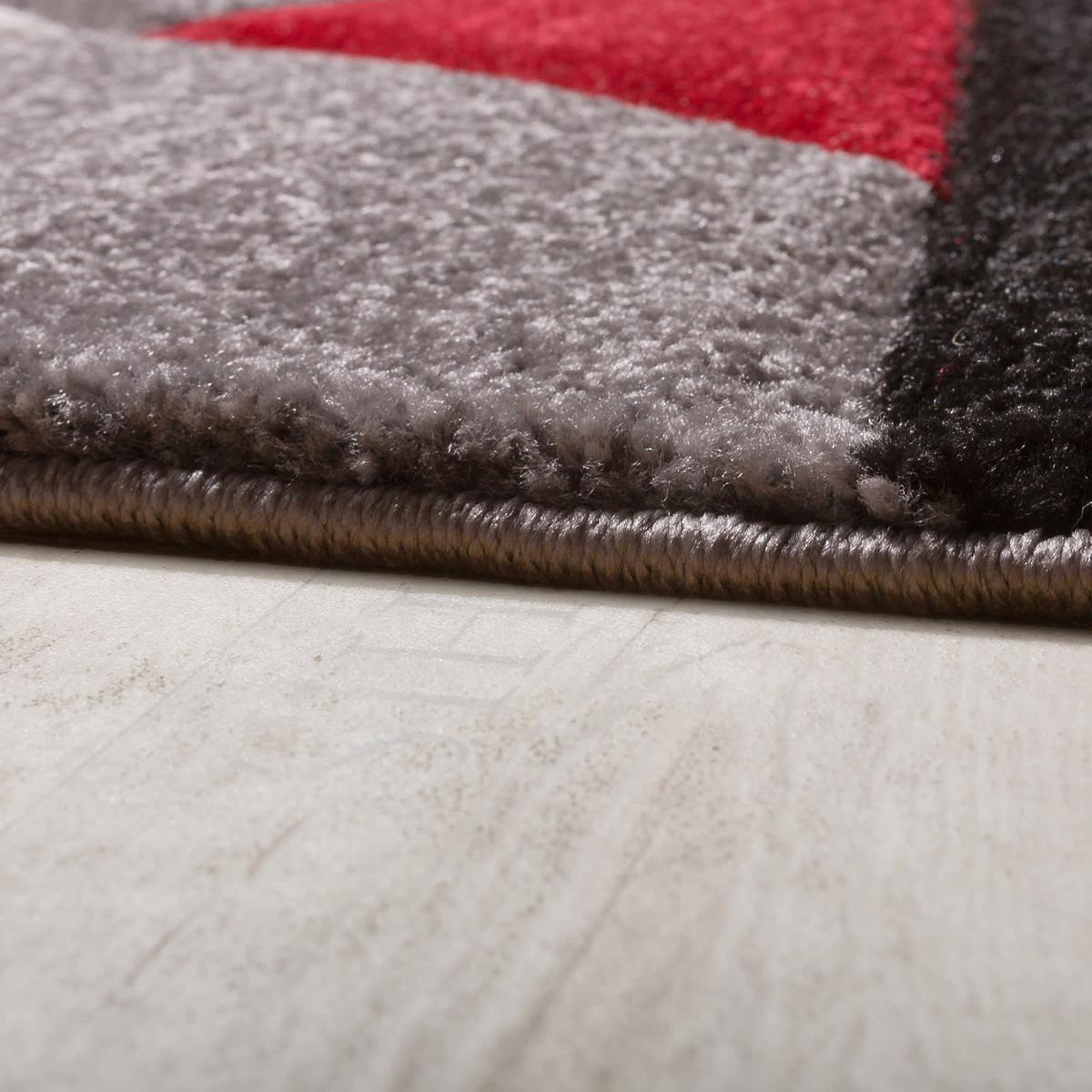 KURZFLORTEPPICH, abstrakt, aus Polypropylen, Florhöhe 12 mm, Rot, 60 x 110 cm - Rot, Textil (110/60cm) - KADIMA DESIGN