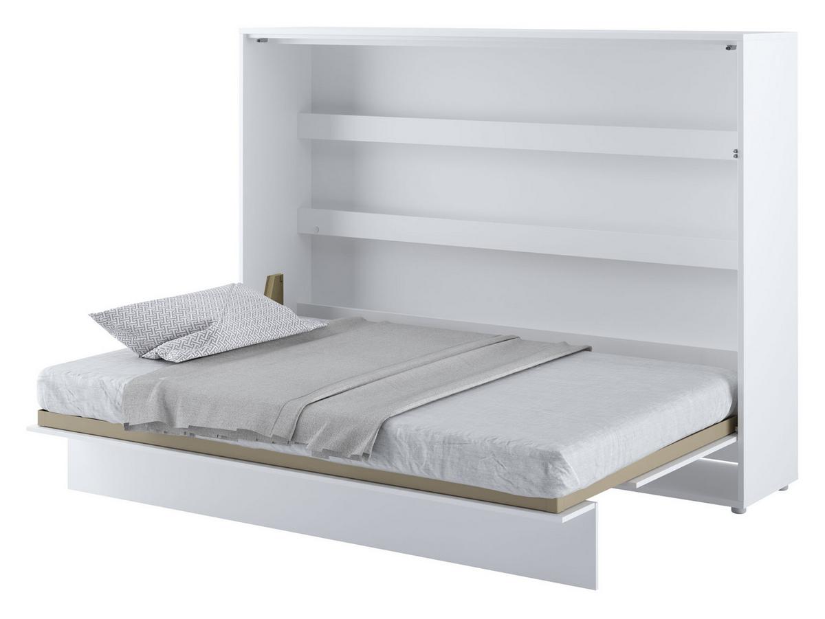 SCHRANKBETT Bed-Concept BC-04 140x200 mit LED-Lampe - Weiß/Grau, Holz/Holzwerkstoff (140/200cm) - MIRJAN24