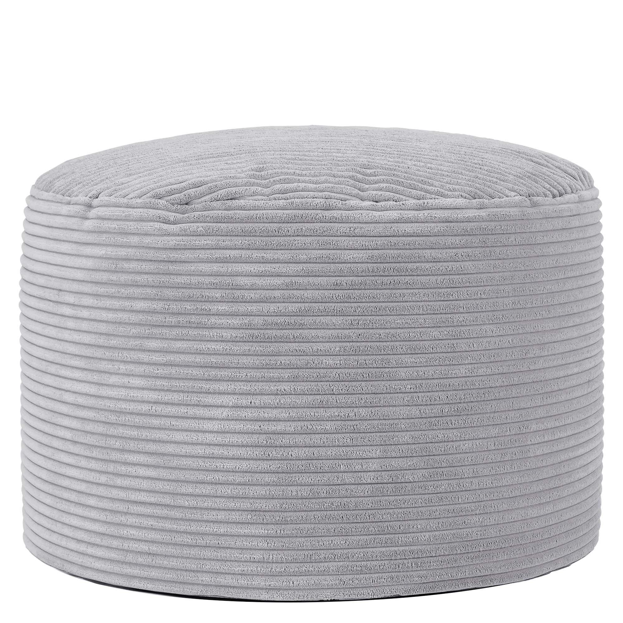 SITZPOUF Rund Milano - Grau, Textil (55/35/55cm) - icon